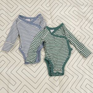 Bundle of Hanna Andersson Striped Kimono Onesies